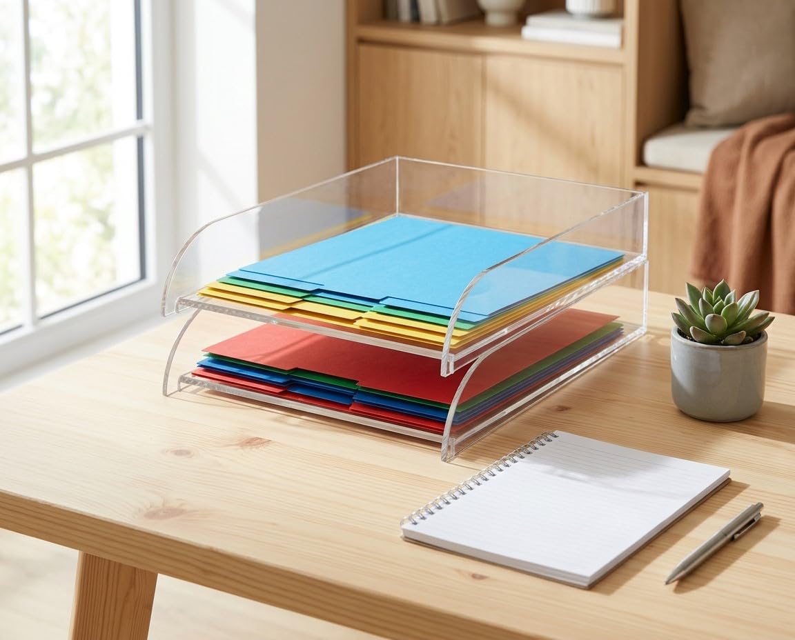 OSCO Clear Acrylic Stacking Letter Tray, ASLT-1 image 3