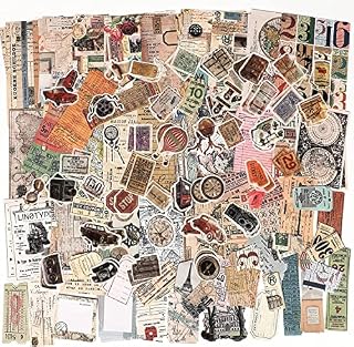 200 Pieces Vintage Scrapbook Supplies Pack for Junk Journal Planners DIY Paper Stickers Vintage Ephemera Pack Decoupage for Art Journaling Bullet Craft Notebooks Collage Aesthetic Gifts (World Memory)