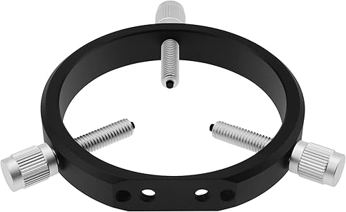 Miniatura 15 de Astromania Anillos de guía ajustables de 4.134 in de diámetro interior (par) para tubo de telescopio de diámetro o buscadores de 50 a 4.055 in