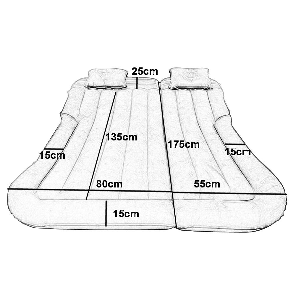 Vinteky Matelas Gonflable Lit de Voiture Matelas pneumatique SUV avec Pompe à air et Oreillers pour Voyage, Camping, activités de Plein air (Noir)