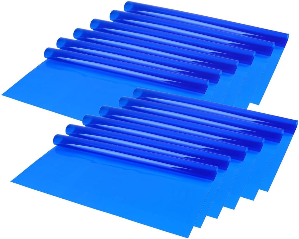 WOONEKY Cellophane Packaging Paper 58x58cm Sheets Blue 20 Pieces Waterproof Floral Wrapping Paper for Flowers and Flower Boxes Suitable for Craft Projects and Table Coverings