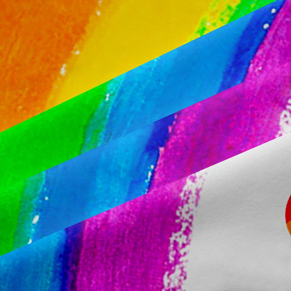 Homewish Tęczowe zasłony okienne, 117 x 183 cm, 2 zestawy paneli – miesiąc dumy lipca, zasłony zaciemniające, tęczowe, LGBT, kolorowe zasłony okienne, romantyczna miłość serce do sypialni