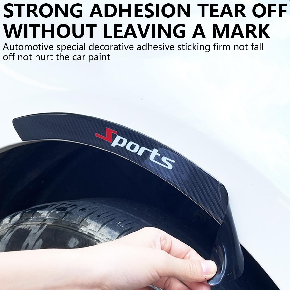 JNNJ 4 Pezzi Universale Ruota Arco Sopracciglia Protezione Parafanghi Auto Antigraffio Anti-collisione