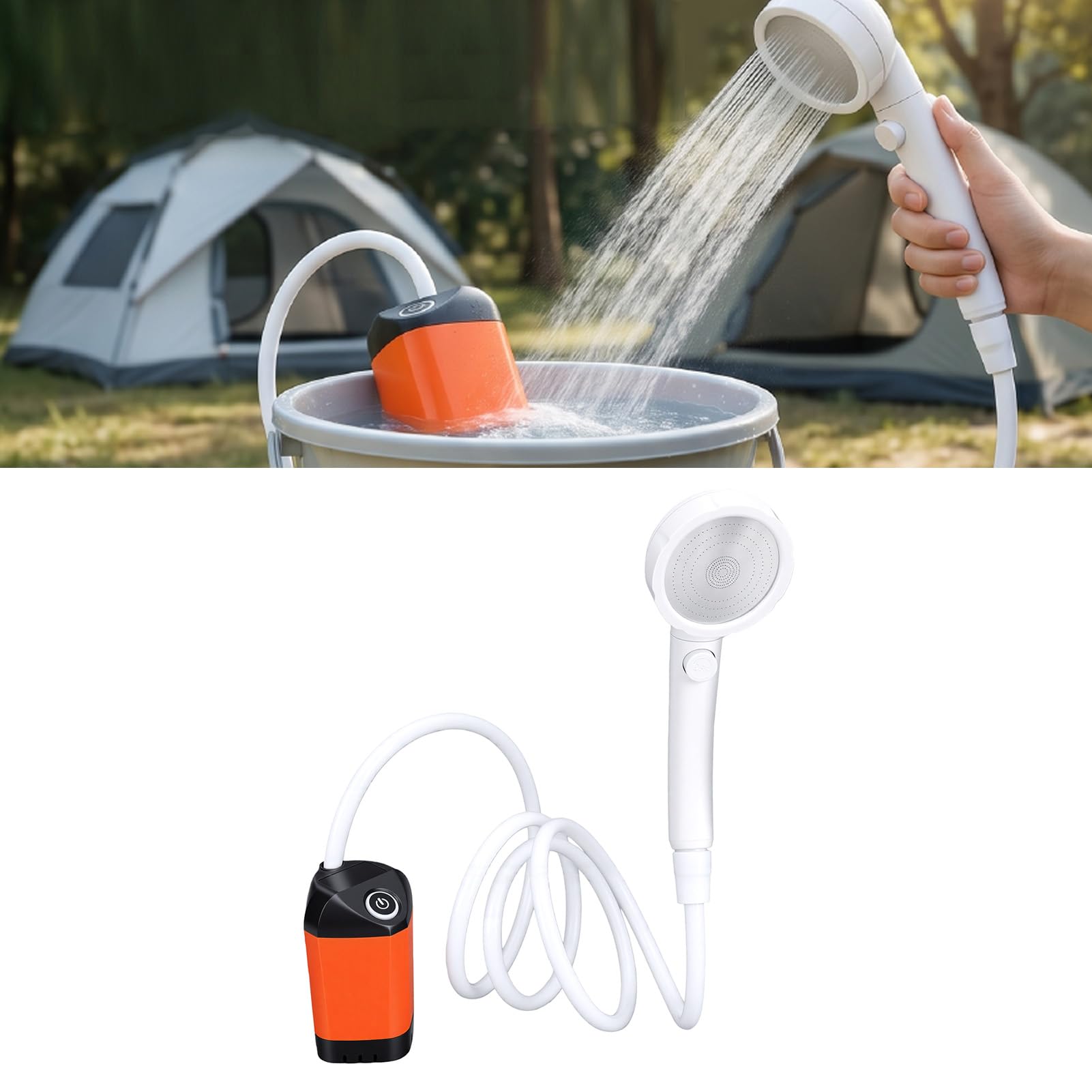 VGEBY Doccia Portatile Pompa Ricaricabile, 3 modalità di Spruzzo, per