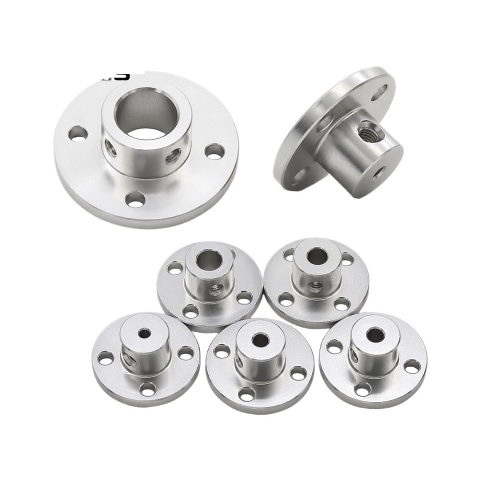 Bgzhtmg 3.17Mm 2/3/3.17/4/5/6/6.35/7/8/10/11/12/14/16Mm Aluminium Rigid Flange Coupling Motor Guide Shaft Coupler 8Mm Connector(3.17Mm)