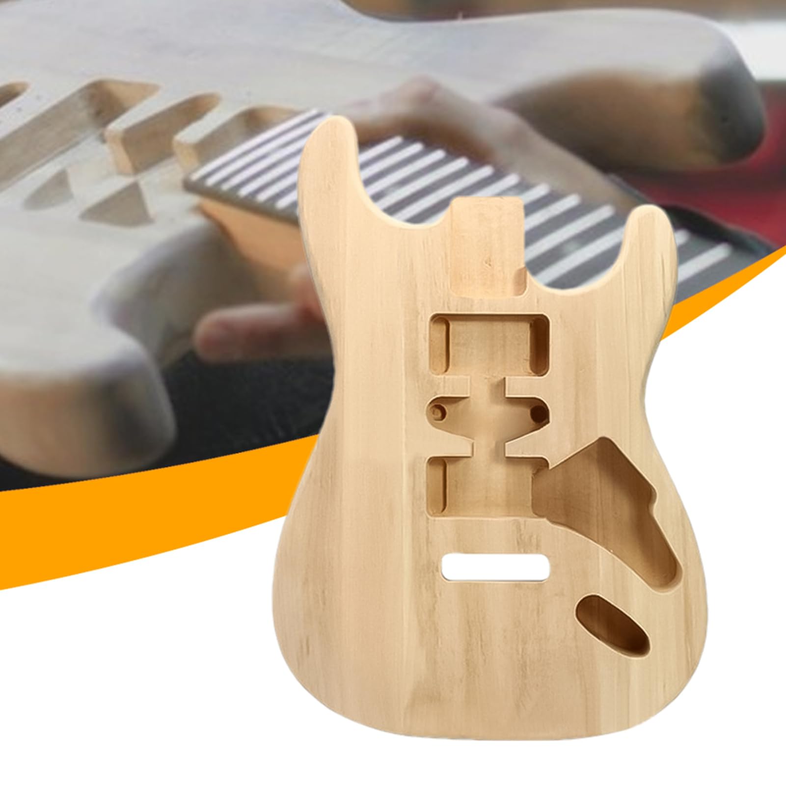 Corpo di Chitarra Non Lavorato Grezzo Accessorio per Costruzione Strumenti | Parte Grezza Non Finita Per Laboratorio Studio Aula Principianti Professionisti Musicisti Hobbisti