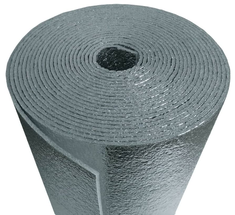R8 HVAC Duct Wrap Reflective Insulation 2-Sided Foam Core 4FT X