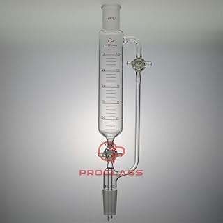 Proglass 125mL Graduated Pressure Equalizing Funnel Double Glass Stopcock (14/20)