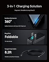 Vista 4 de Cargador Surface Pro de 65 W, cargador Microsoft Windows Surface para Surface Pro 3/4/5/6/7/8/9/10/X/11/12, compatible con Microsoft Surface