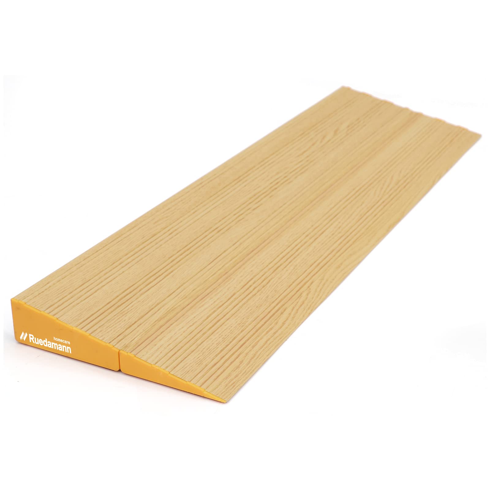 Photo 1 of Ruedamann 2" Rise Splicable Threshold Ramp,1700LBS Capacity,35.4" Wide Aluminum Adjustable Wheelchair Ramp,Non-Slip Mobility Entry Ramp for Transition Doorways,Driveways,Steps,Garage(Light Wood Grain) Light Wood Grain 2" Rise