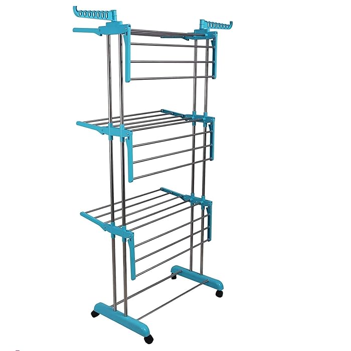 Buy Omkar Duty RustFree Stainless Steel Double Pole Cloth Drying Stand