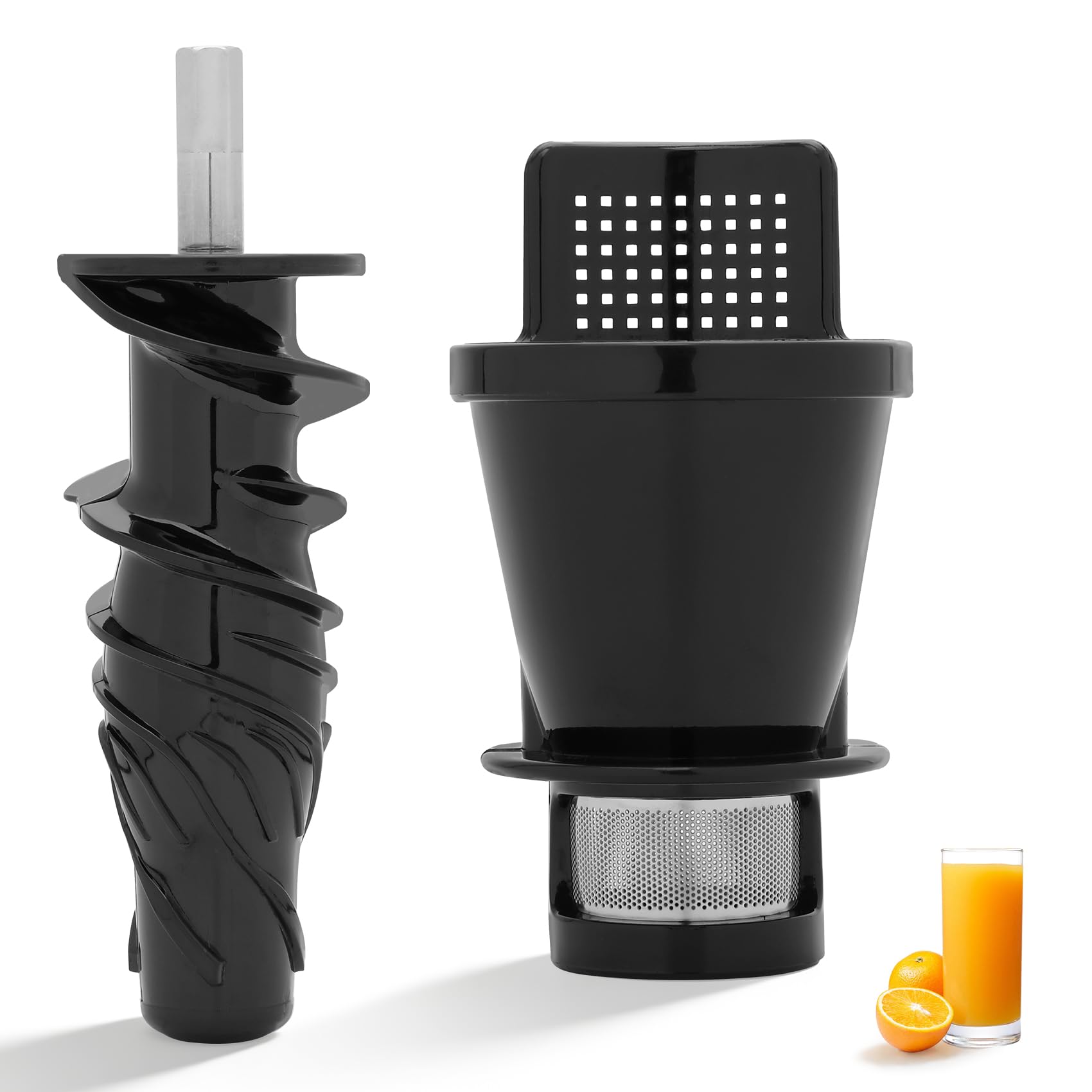 8006 with omega Juicer Parts Compatible with omega 8006 Juicer Parts for 8003, 8004, 8005, 8006, 8007, Slow Masticating Juicer Contains 1x Juicer Screen &amp; 1x Auger