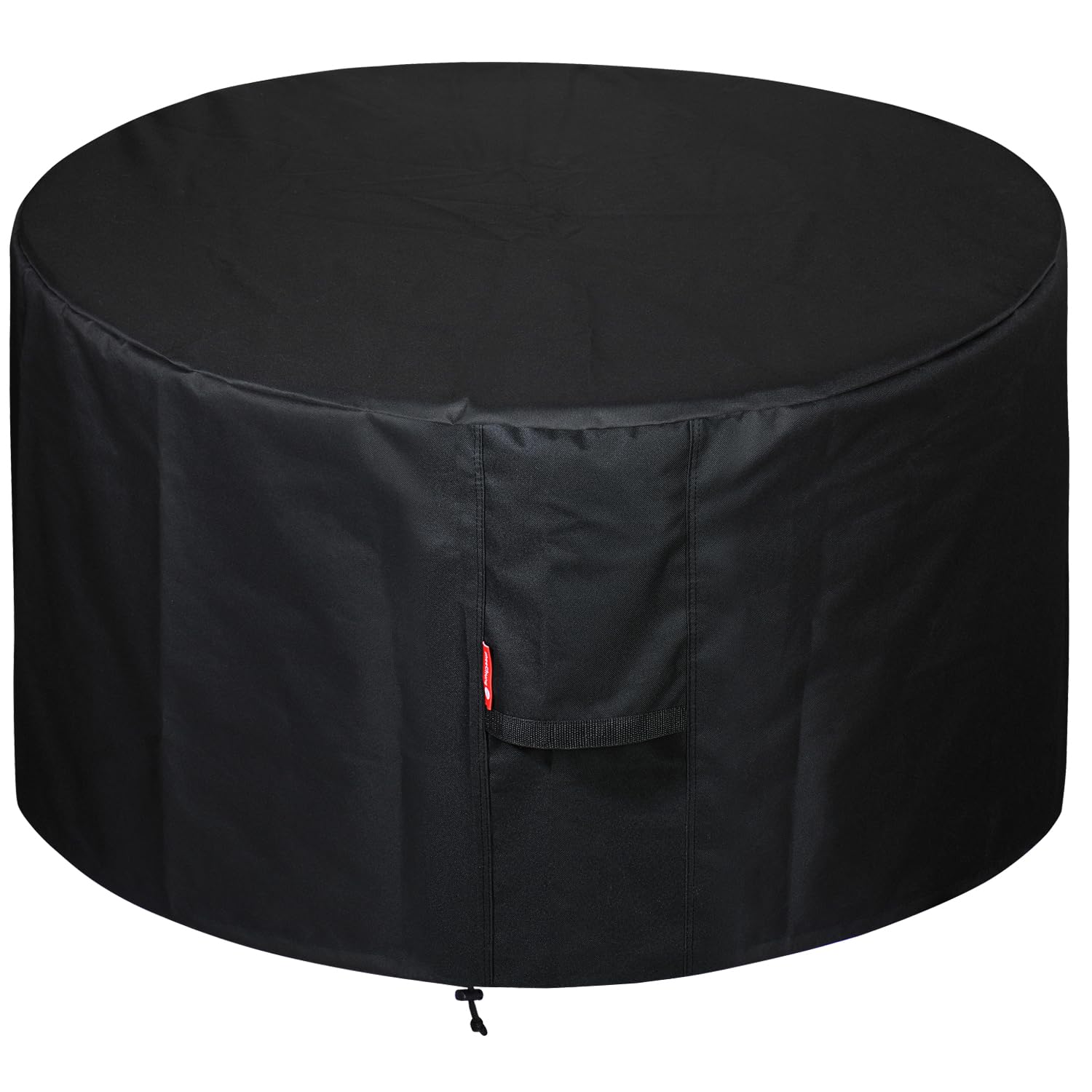 Round Gas Fire Pit/Table Cover-Fit 34-38 inch Outdoor Firepit Bowl,600D Heavy Duty Patio Cover,100% Weather Resistant&Waterproof for Backyard,Porch,Deck,Camping,Grill,38”Dia X 22”H