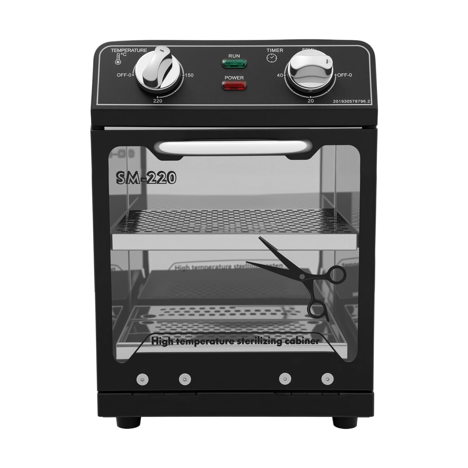 8L Werkzeuge DesinfektionsgeräT 600W Hochtemperatur Sesterilizsator Max. 220°C, Timer bis 60min, Edelstahl Box für ManiRe Friseur Dental, Kompakt Independiente, Salon Home Hygiene Helfer Spa