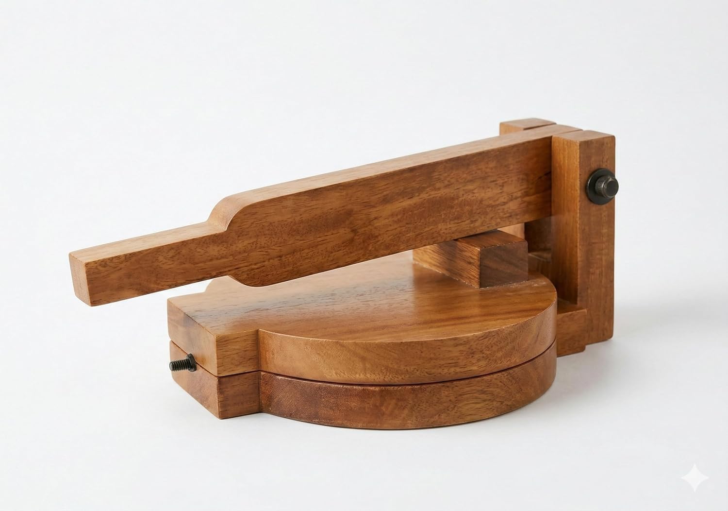 Wooden Tortilla Press and Dumpling Maker, Manual Pizza Presser, Heavy-Duty Kitchen Baking Tool, Round-image-49
