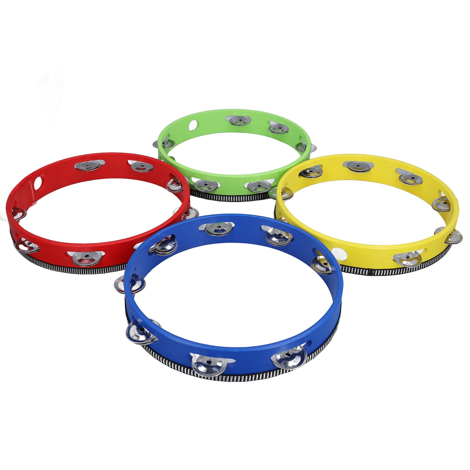 Tambor de Pandereta, Sonido Claro y Claro, Pandereta de 4 Piezas para Practicar