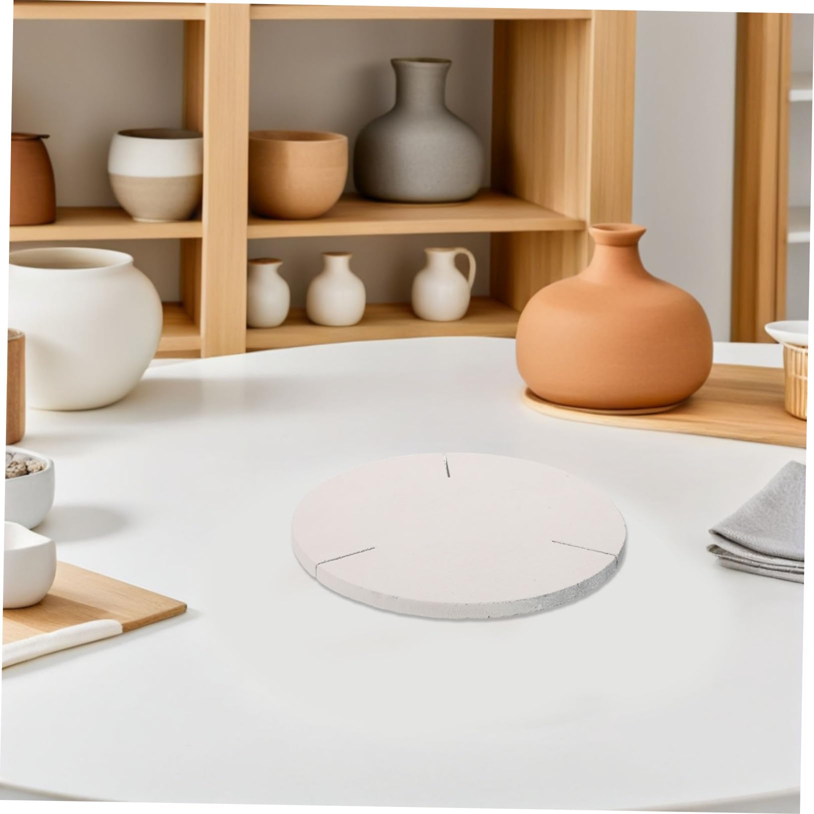 NUOBESTY Krzemowy płyt z pieca ceramicznego artykuły do ​​wyrobu biżuterii artykuły ceramiczne Materiały do ​​rękodzieła jubilerskiego Oporne na krzemowa węgliek White