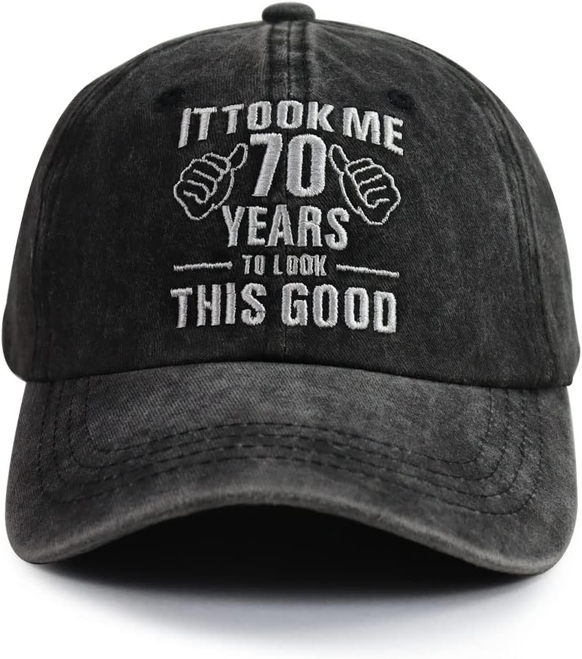 It Took Me 70 Years to Look This Good Hat for Women Men, Funny Adjustable Embroidery 70th Birthday Baseball Cap