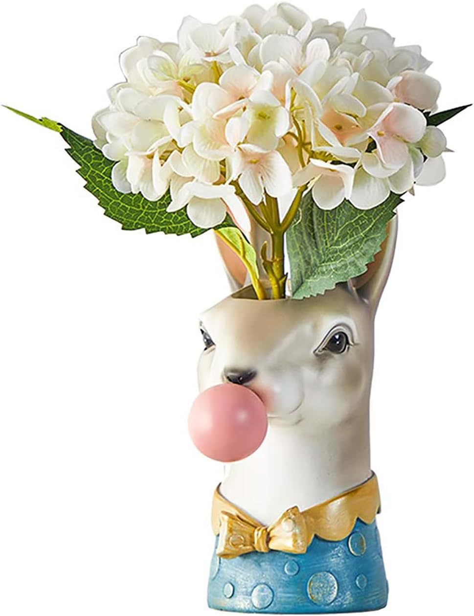 Blowing Bubble Art Vase, Animal Face Vase, Modern Home Decor Vase (No Plants)-Cow