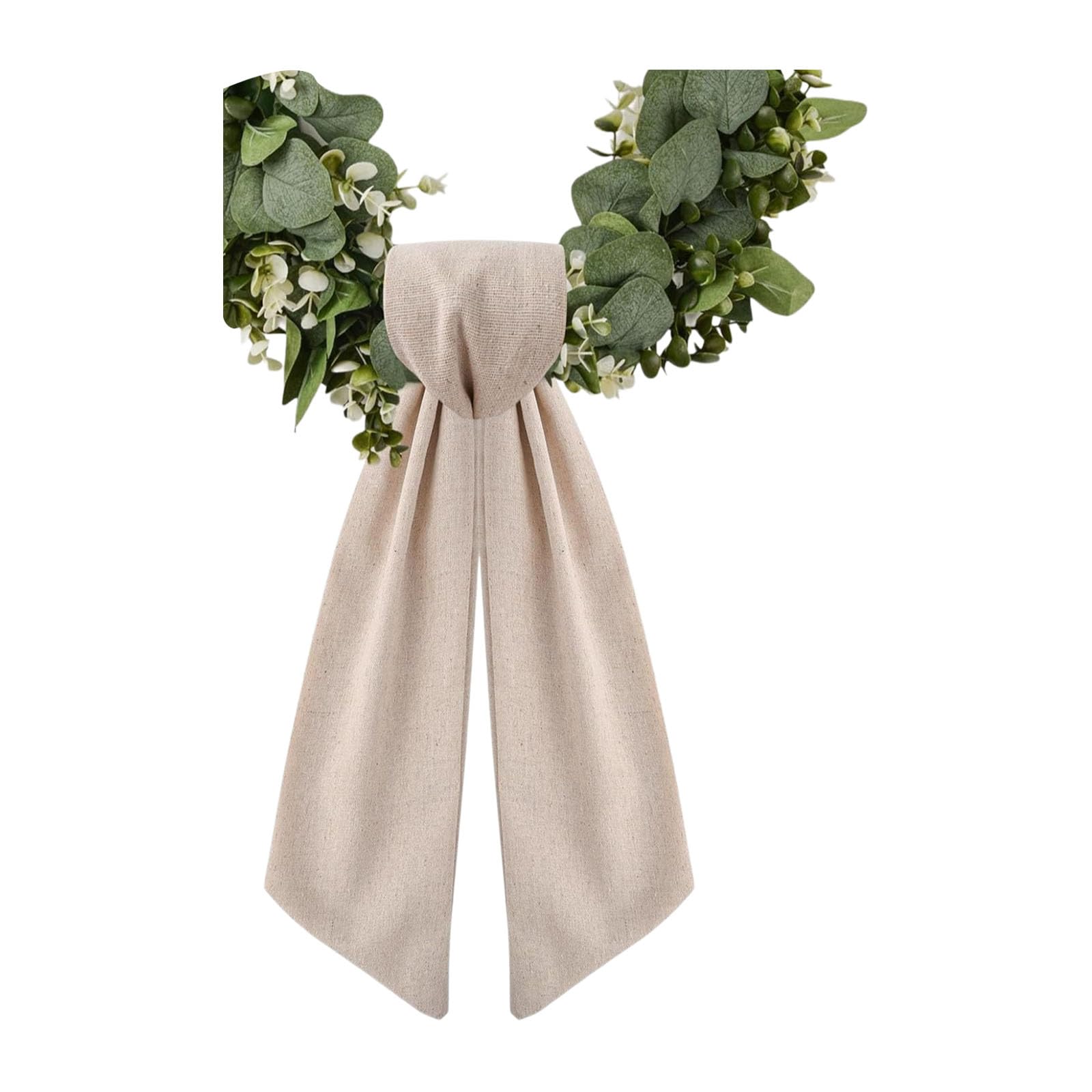 SXRQ 11.5Cm Decorative Wreath Ribbon for Fireplaces Staircase or Table Runner Stylish Brown Home Accent Christmas Wreath Accessory