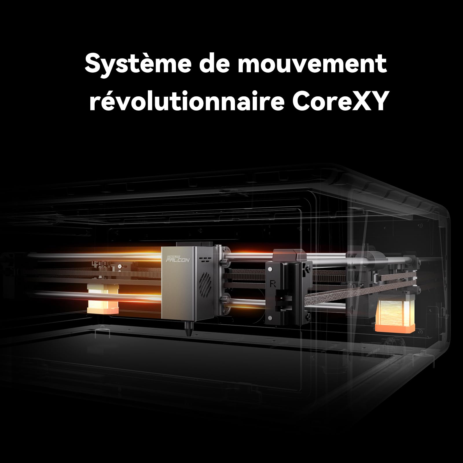 Creality Falcon A1 10W Kit de Gravure Laser, Découpeuse Laser Entièrement Fermée, Caméra Intelligente, 600mm/s, Zone de Travail 305 x 381mm, Idéal pour le Bois, le Métal et L'acrylique, pour Débutants