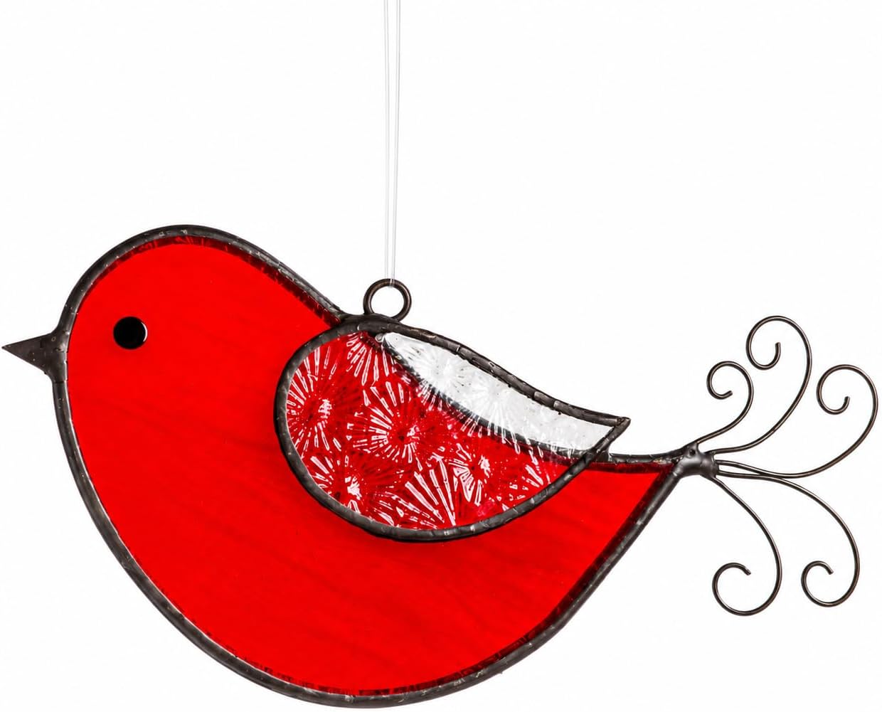 J Devlin Glass Art Blue Bird Ornament Suncatcher | Stained glass, Christmas tree decor, Window hanging, Suction cup, Nylon string