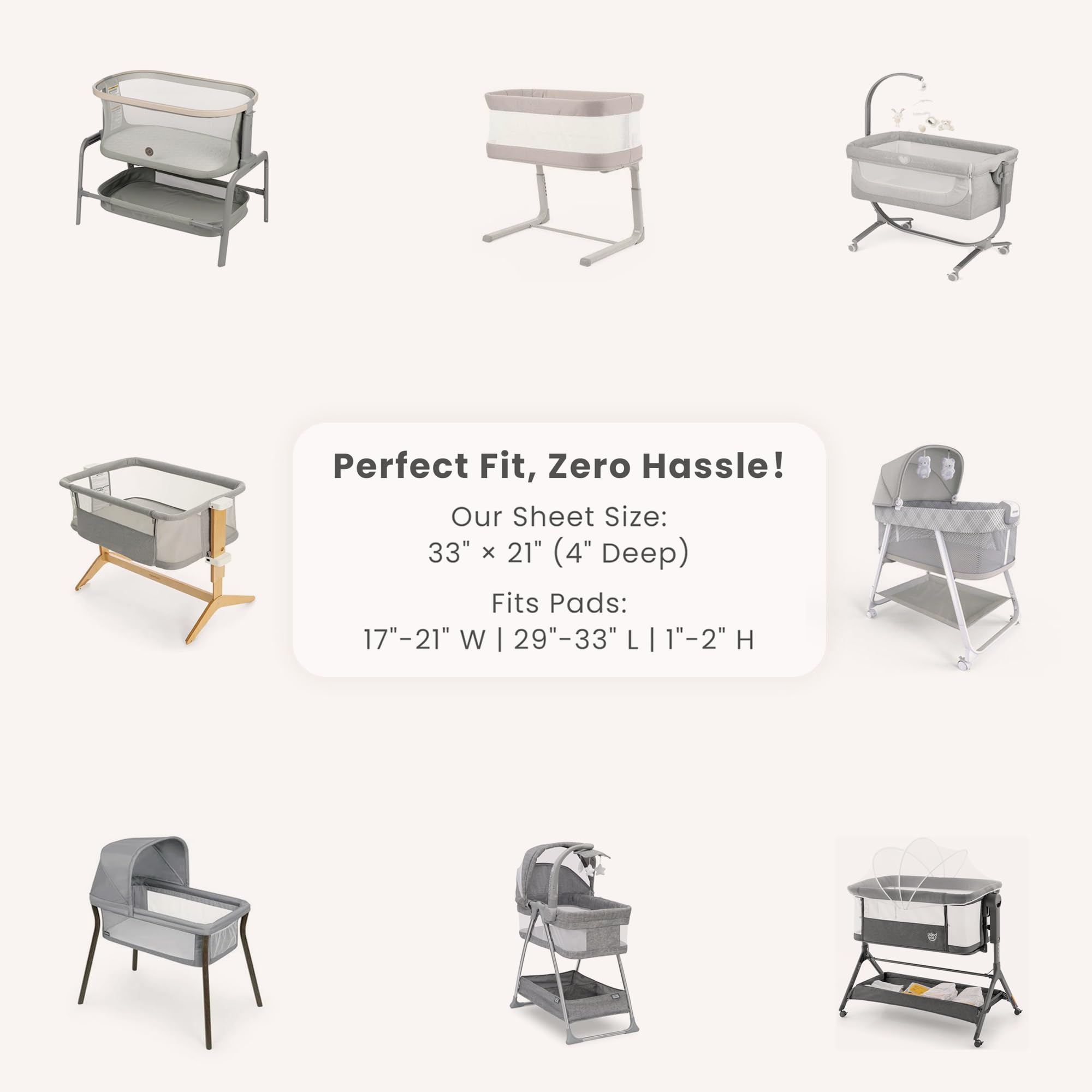 Konssy 2er-Pack Musselin Korbbezug für Baby Mädchen Jungen, 83 cm x 53 cm | 100% Baumwolle, weiche Körbchenbettchen, geeignet für Babyfreude, Traum auf mich, rechteckige Bettmatratzen (rosa, creme)