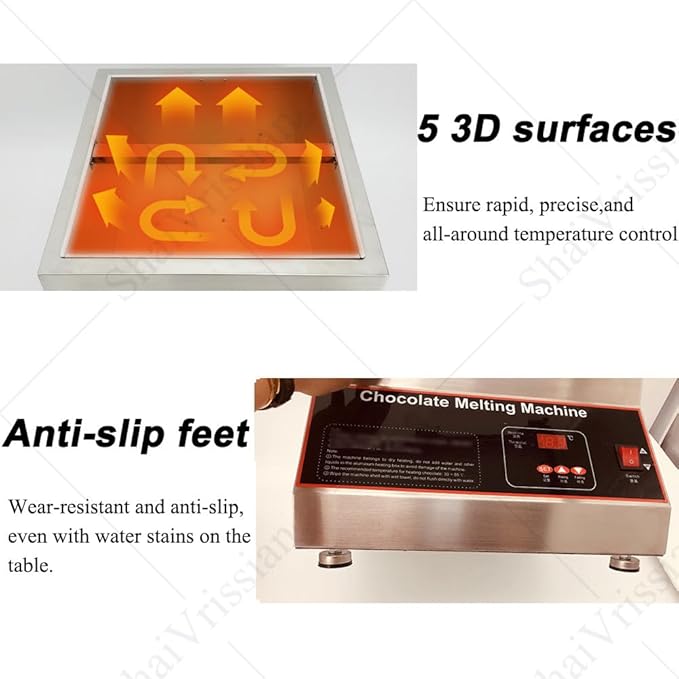 Olla eléctrica para fundir chocolate, 12 kg, control digital temperatura miniatura 5