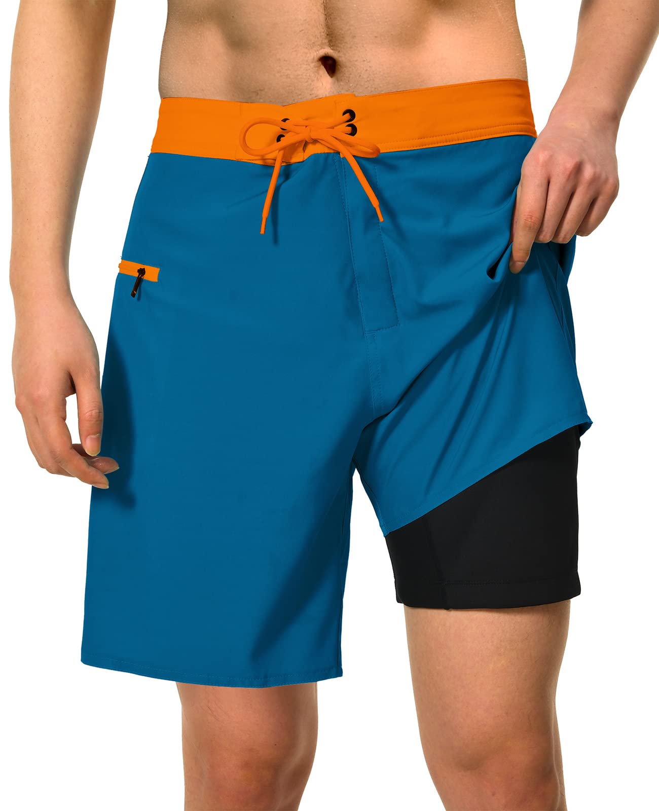 RAISEVERN Men's Board Shorts 21Inch Quick Dry Beach Boardshorts with