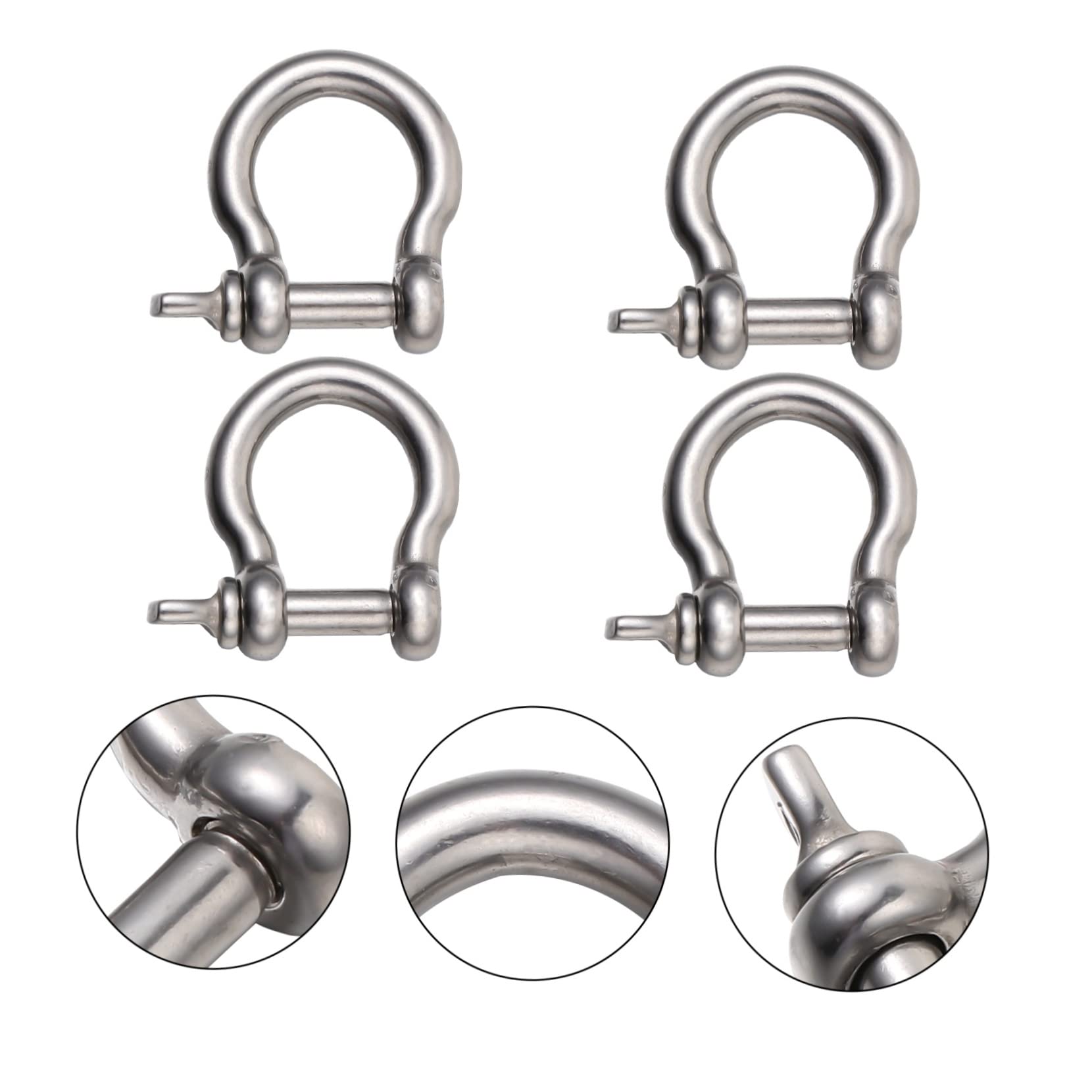 Manilles En D En Acier Inoxydable 304 - Lot De 2, Taille M8, Pour Levage, Gréement Naval Et Usage Industriel - 7