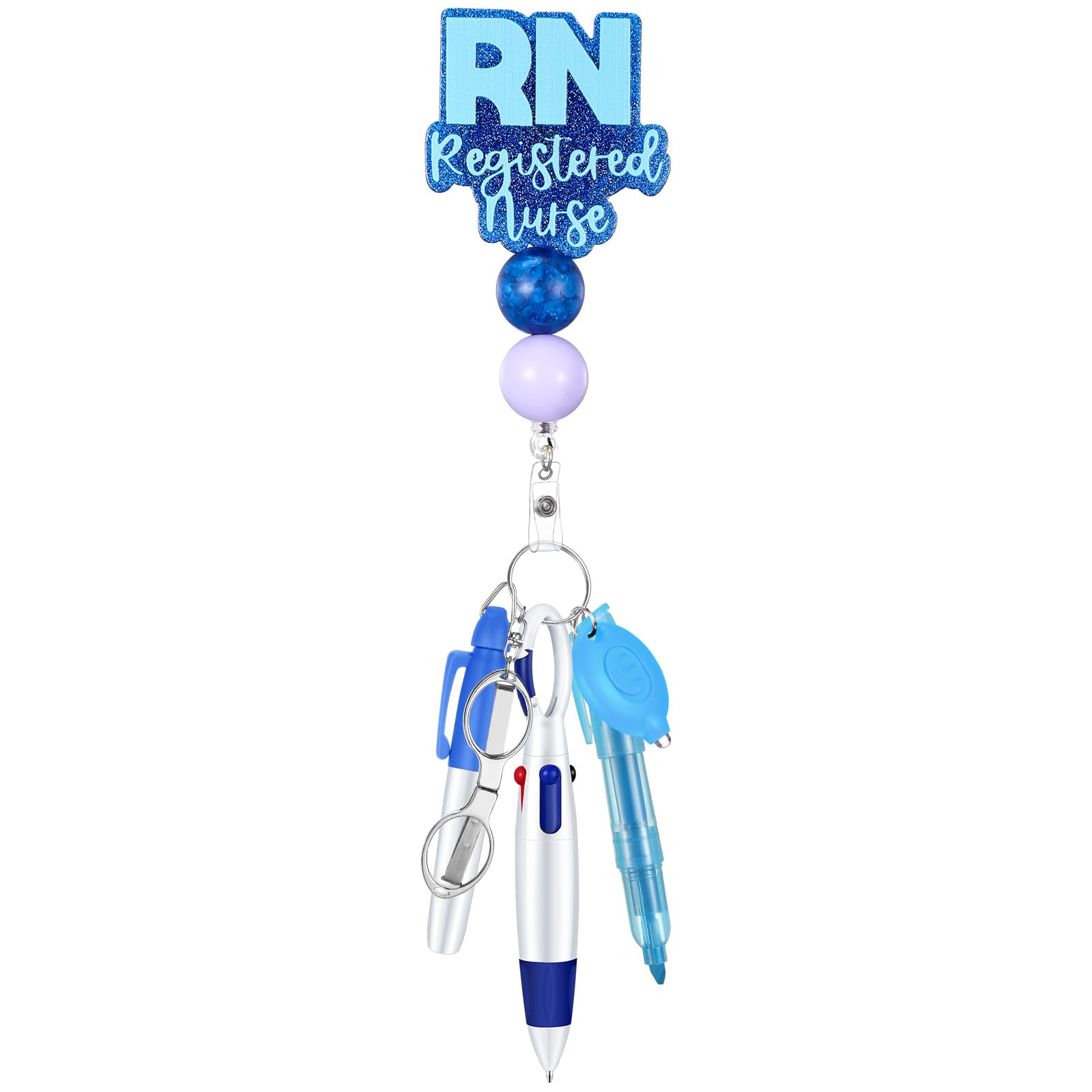 Dunzoom RN - Set di 6 accessori per infermiere, penne per infermieri, studenti (blu)