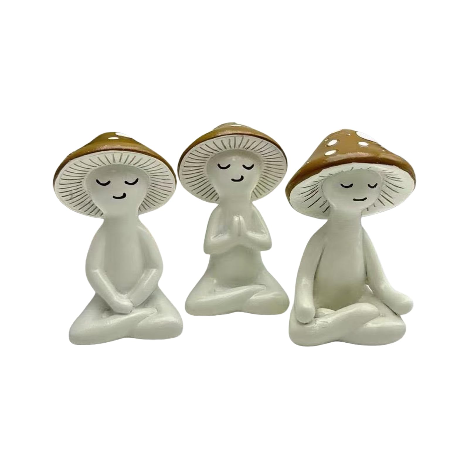 HDOYTXXM Miniature Garden Mushroom Statues Resin Meditations Mushroom Figurines for Outdoor Lawns Decors Table Centrepieces Outdoor Lawns Decors