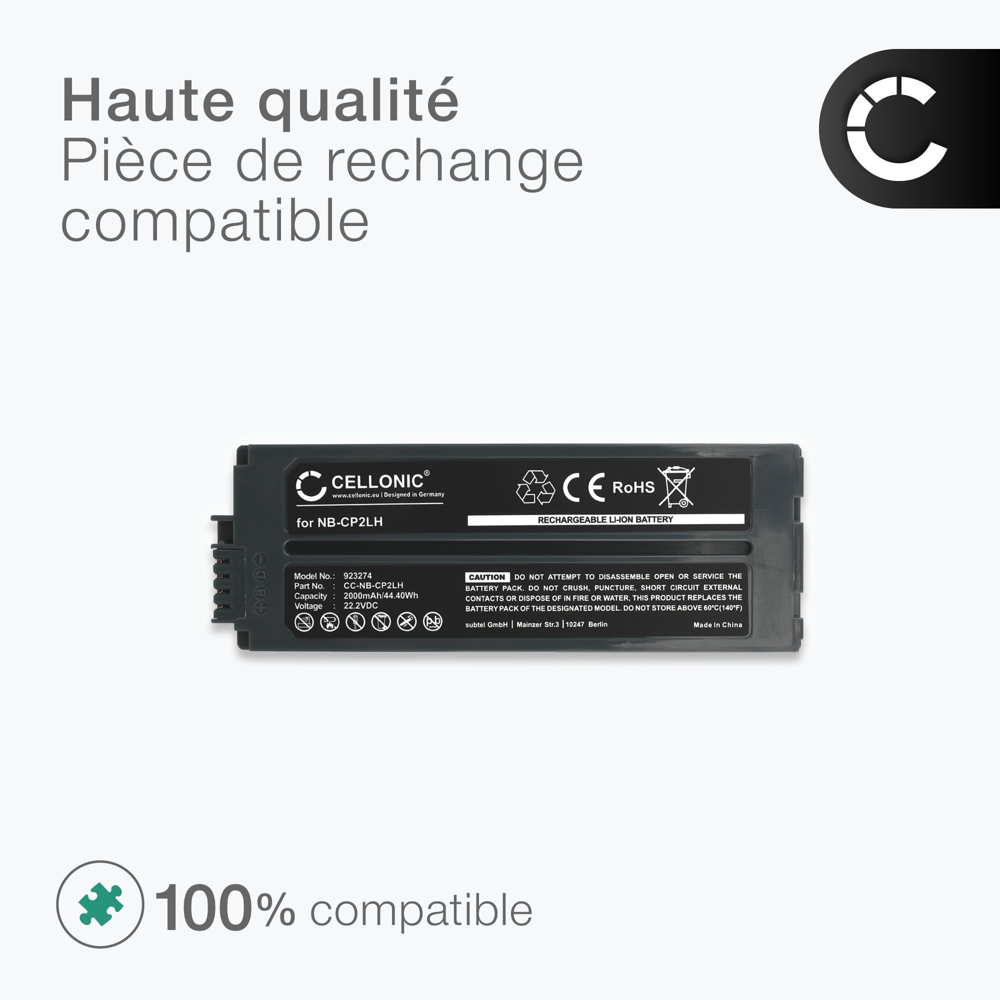 CELLONIC Batterie Compatible avec Canon Selphy CP100, CP-2L