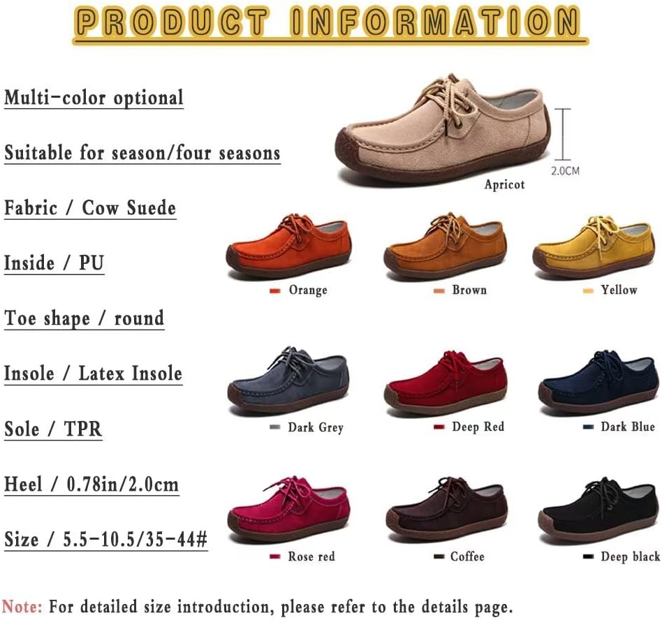 Sunporx Womens Suede Oxford Shoes Lace Up Comfort Casual Cowhide Square Toe Driving Moccasins Slip On Bowknot Penny Flat Loafers - Image 7