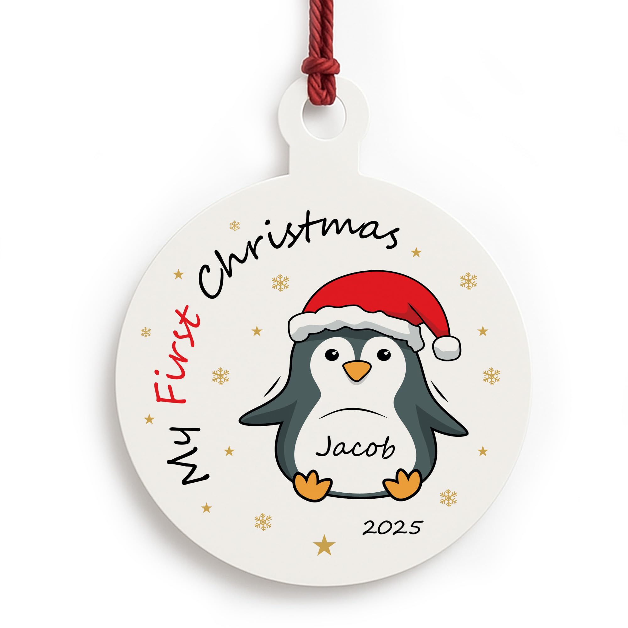 Red Ocean Personalised My First Christmas Decoration For Kids Girls Boys Toddler New Baby Girl Baby Boy Christmas Tree Decoration Keepsake
