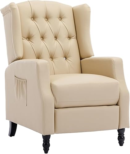 MOONMISS Modernas sillas reclinables cómodas con bolsillos laterales, sofá individual, asiento de cine en casa para sala de estar, respaldo