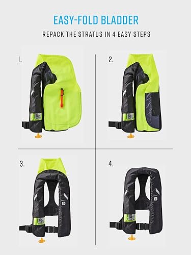 Miniatura 47 de BLUESTORM Stratus 35 Chaleco salvavidas inflable PFD para adultos Guardacostas de Estados Unidos (USCG) aprobado por la Guardia Costera