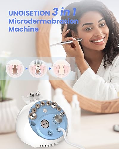 Miniatura 2 de UNOISETION - Máquina de microdermoabrasión de diamante 2 en 1 para pelar la piel eliminación de puntos negros equipo de dermoabrasión facial de