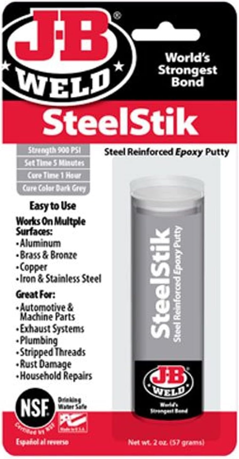 JB Weld 8267S SteelStik Steel Reinforced Epoxy Putty