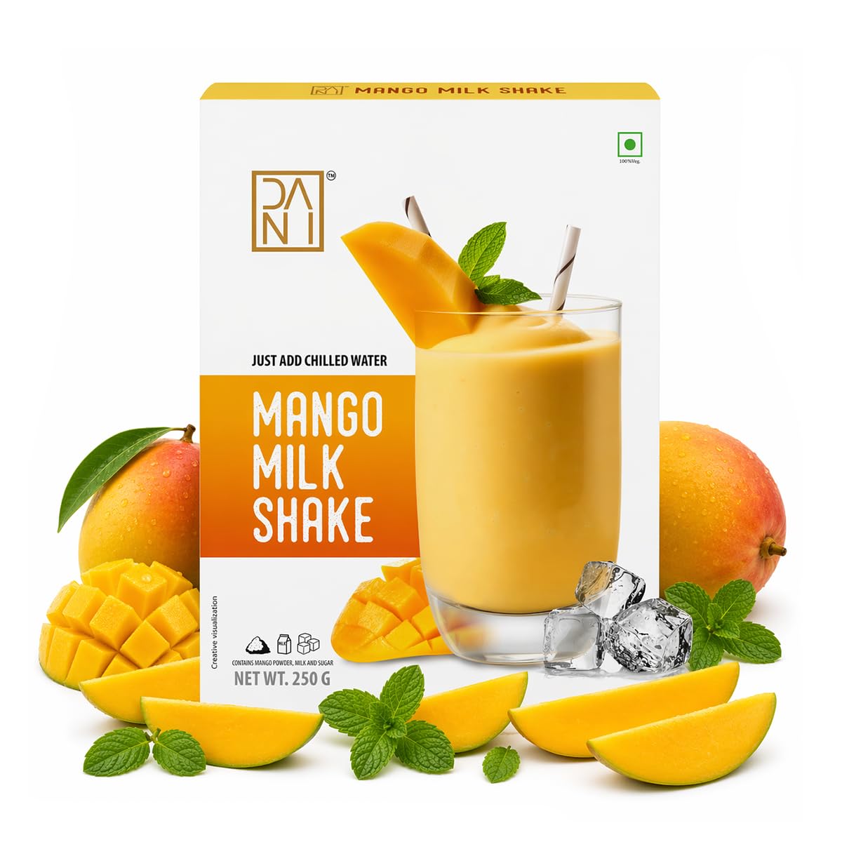 DANI Mango Milk Shake Powder (250gm) | Instant Mango Drink Mix | Creamy Milk Based Beverage | Rich Mango Flavour | Easy Preparation Powder | Smooth Texture Drink | Vegetarian Blend | Refreshing Taste-image-30