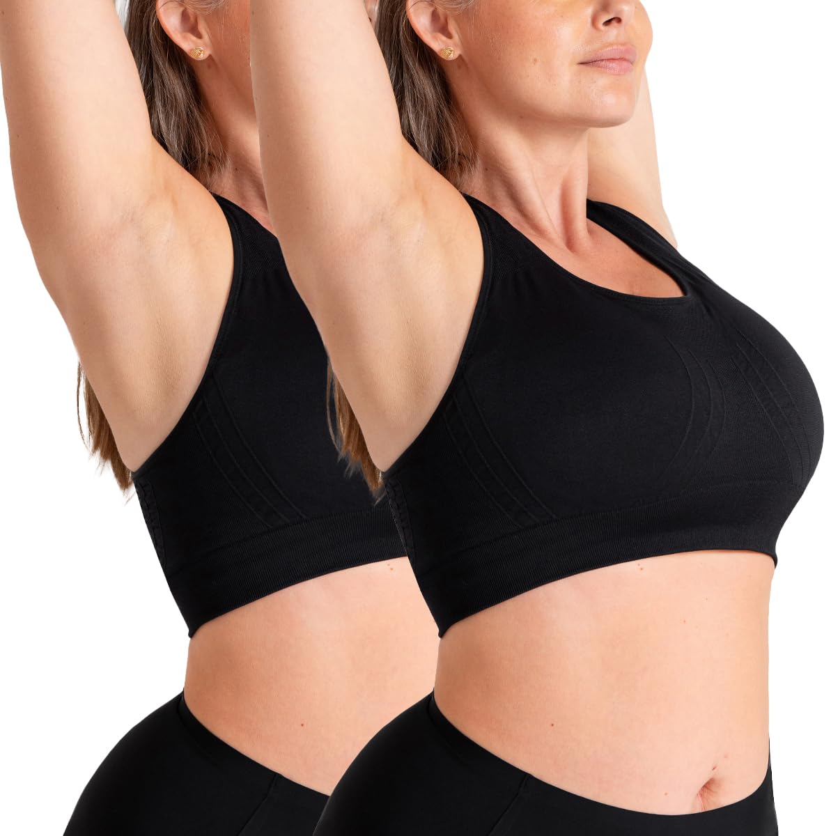SHAPERMINT Sports Bras for Women - Workout Bras for Women Plus Size Sports Bra Workout Tops for Women