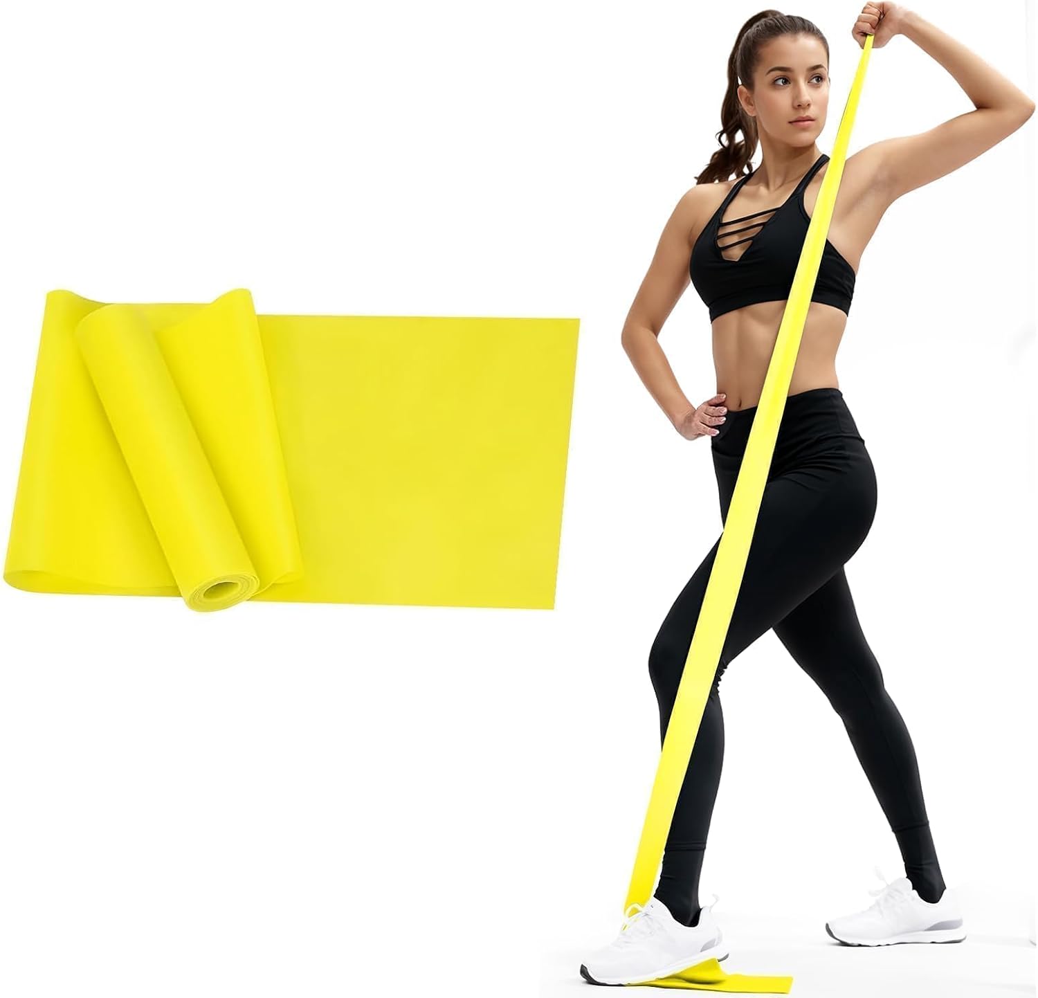 Resistance Bands for Women & Men, Strength Training, Yoga & Home Workouts, Latex-Free Elastic Exercise Bands