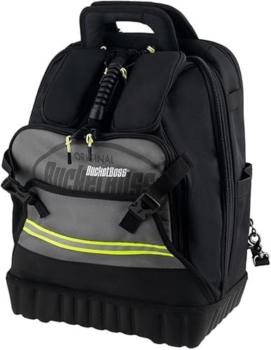 Miniatura 7 de Bucket Boss Paquete de herramientas de alta visibilidad Pro Tech con empuñaduras de mango StayPut, parte inferior de goma moldeada impermeable,