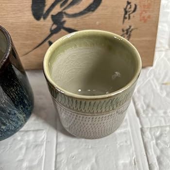 Amazon | 小石原焼 湯呑み 2点セット 木箱付き | ノーブランド品