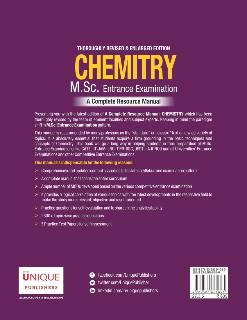 27.03.5 Chemistry (msc Entrance Exam)