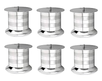 WSKART Stainless Steel Lining Model Round Sofa Leg 45 MM / 4 Inch Height 6 Pcs  Sofalegs: Hardware: Home Improvement: