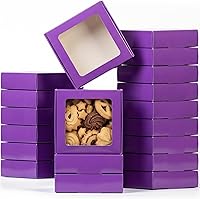 Vista 8 de Zonon 30 Cajas de Papel Kraft con Ventana 4.13 x 4.13 x 1.18 Pulgadas para Empaquetado de Dulces, Pequeñas Cajas de Regalo, Porta Jabón, Mini