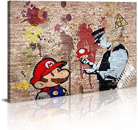 Amazon Co Jp アートパネル Banksy ポスターマリオと警察ー落書きアート 油絵 絵画 世界名画 複製画 アートパネル アートポスター フレーム 防湿 キャンバスア けやすい インテリア絵画 壁掛け 部屋飾り ホーム キッチン Amazon Co Jp アートパネル Banksy ポスターマリオと警察ー落書きアート 油絵 絵画 世界名画 複製画 アートパネル アートポスター フレーム 防湿 キャンバスア けやすい インテリア絵画 壁掛け 部屋飾り ホーム キッチン