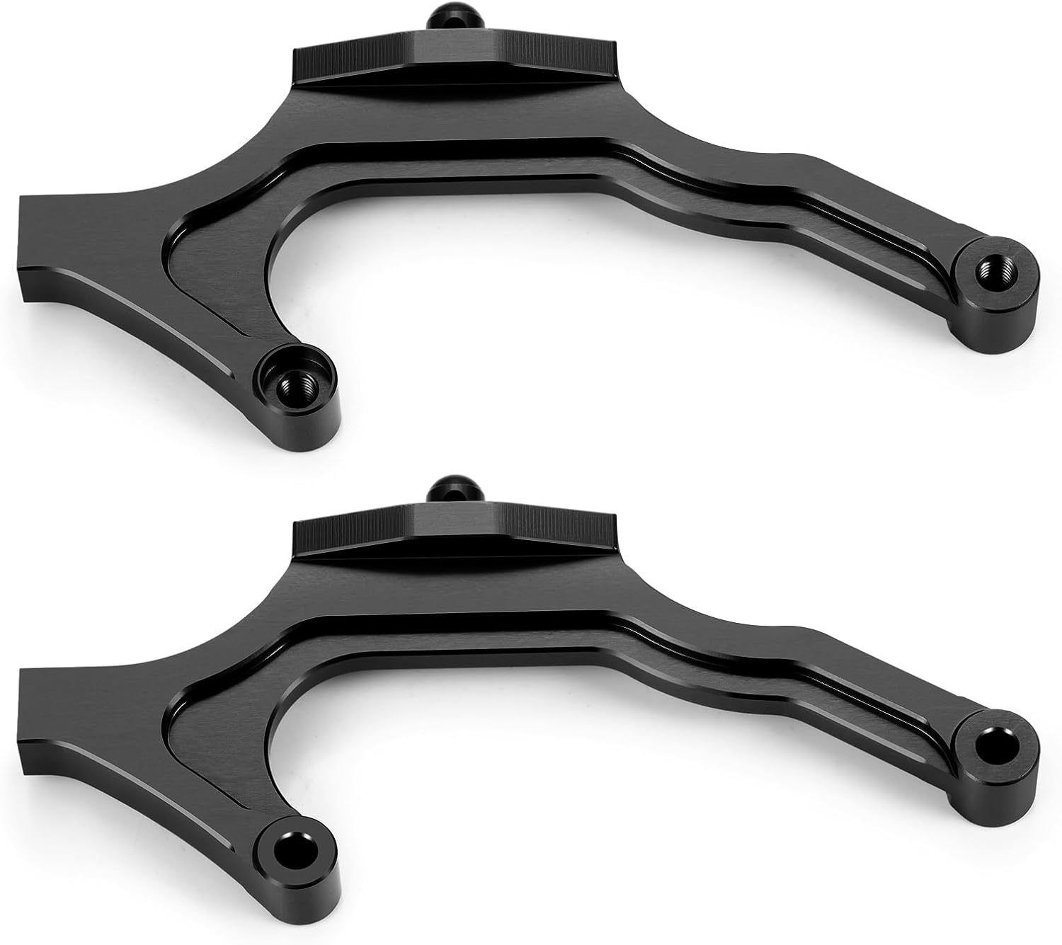 2PCS RC Car Aluminum Alloy Rear Body Post Mounts RC Car Shell Column Rear Extended Body Post Mount Compatible with Team Associated DR10 1/10 RC Race Car Upgrades (Black)