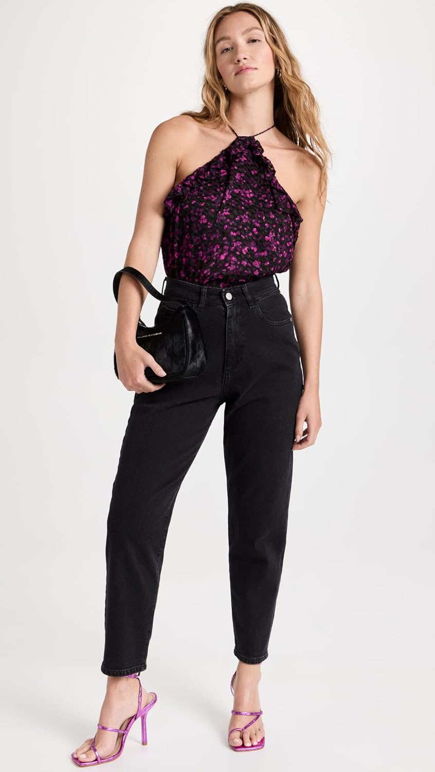 Ramy Brook Women's Pippin Top, Plumberry/Black, XS - Image 5